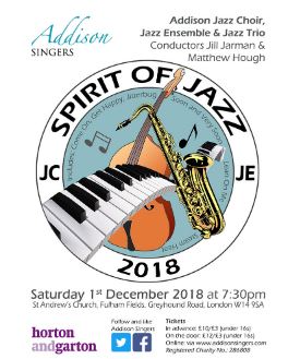 Addison Singers present The Spirit of Jazz at St Andrew's Fulham Fields