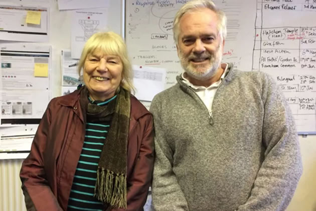 Thames Explorer Trust founder Alison Taylor with trust director Simon Clarke