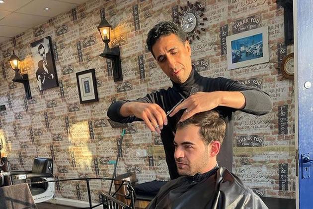 Ibrahim Ben-Aali cuts hair at Zazou Cuts on Lillie Road 